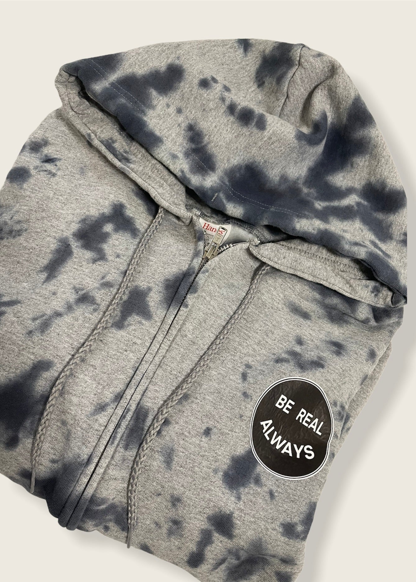 Original 'Be Real Always' Zip Up Hoodie